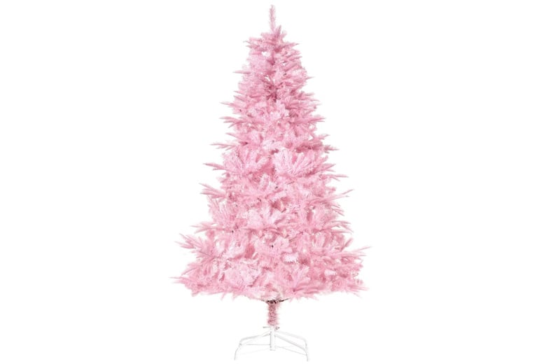 HOMCOM 6FT Pink Artificial Christmas Tree - Wowcher