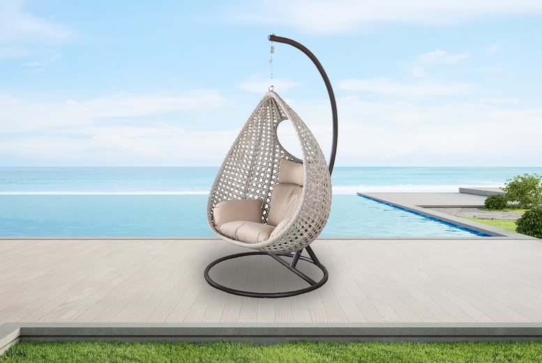 Outdoor Rattan Hanging Egg Chair Deal Wowcher