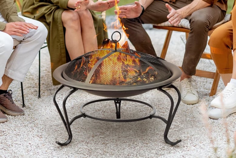 Fire-Pit-Wood-Burning-Heater-Poker-Mesh-Lid-Garden-Patio-Round-Camping-1