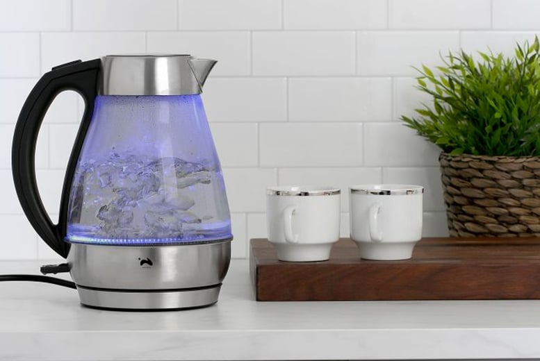 Watch water boil in style with this electric LED kettle