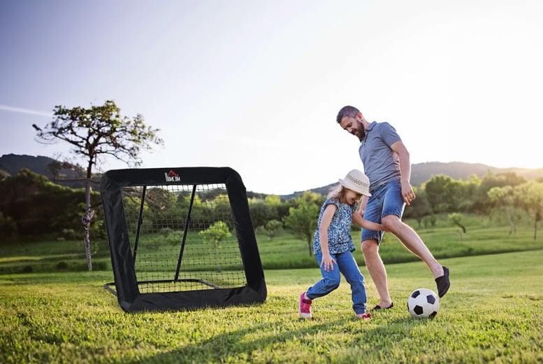 HOMCOM Football Goal Folding Backyard with All-Weather Net