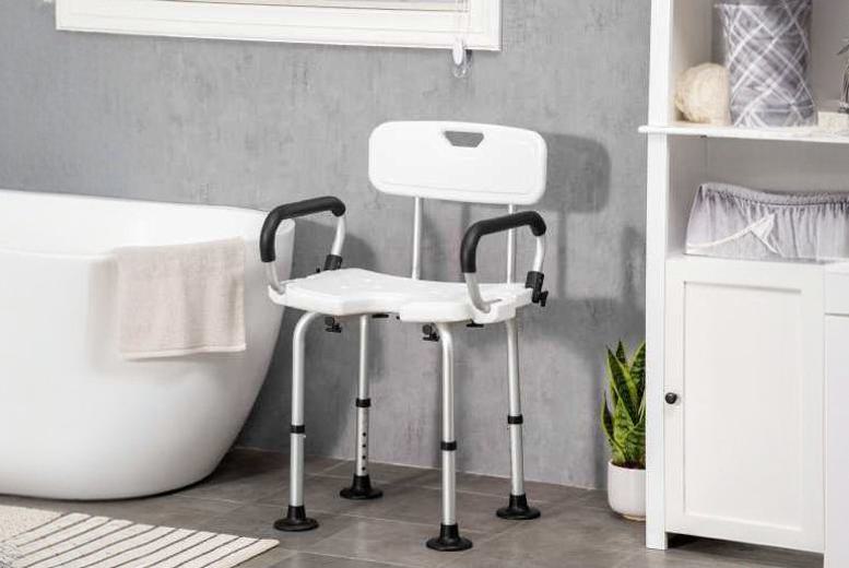 Swivel shower chair cheap with cut out