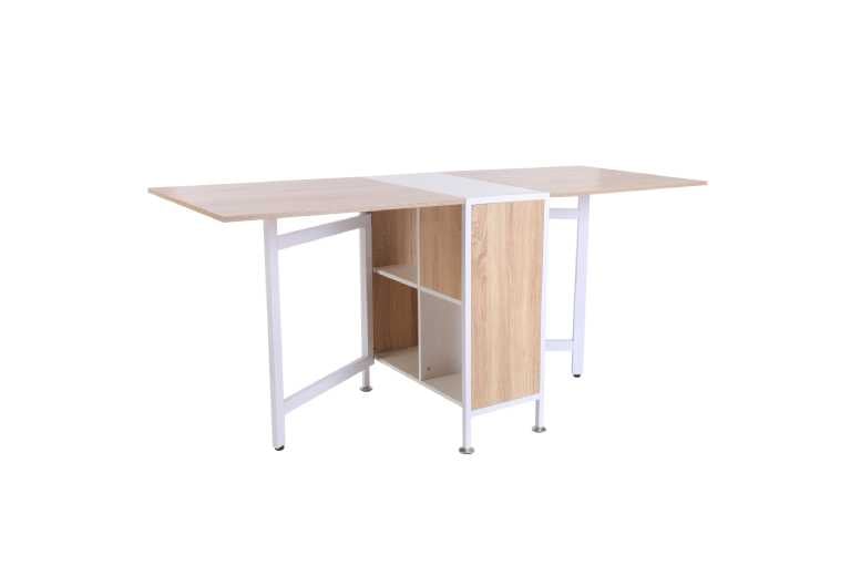 HOMCOM Foldable Drop Leaf Dining Table, Folding Workstation - Wowcher