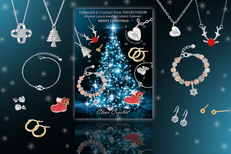 24-Day Crystal Jewellery Advent Calendar Offer - Wowcher