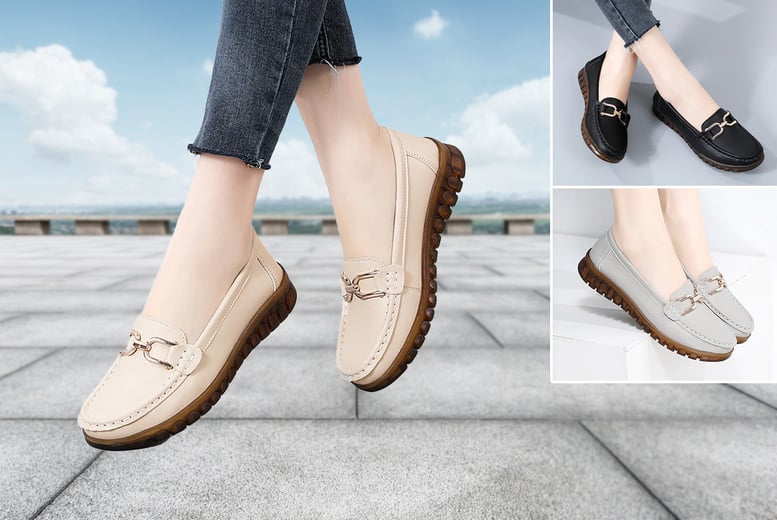 Beige loafers sale womens