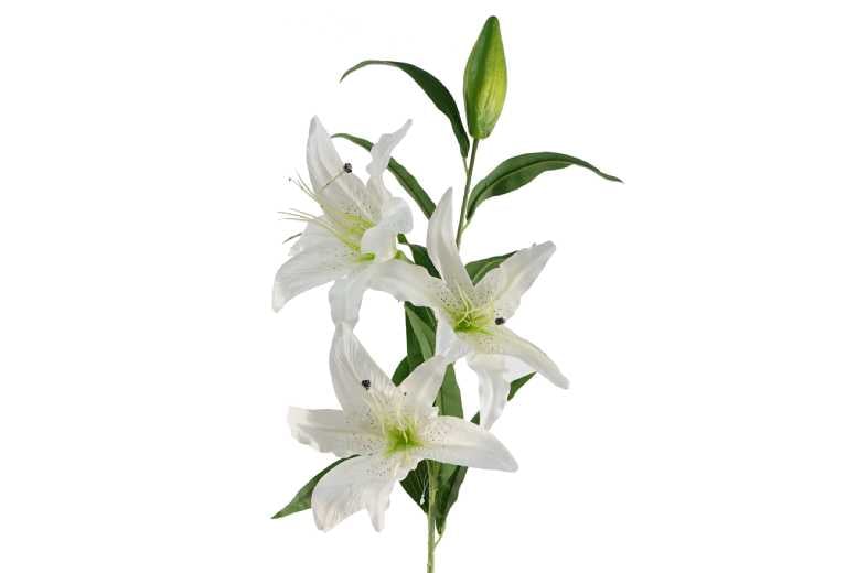 100cm Large Lily Stem - 3 Flowers - Pink or White! - Wowcher