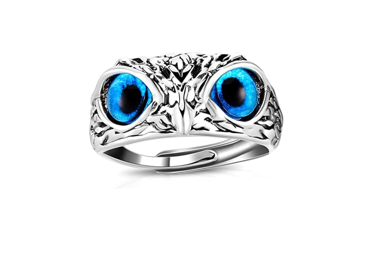 Silver hot sale owl ring