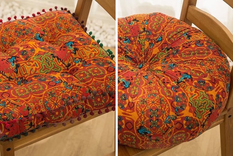 Extra Large Bohemian Floor Cushions in Square Shape Boho Toss Pillows