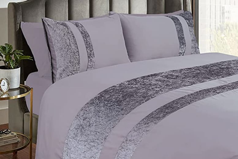 Crushed-Velvet-Panel-Duvet-Set--silver