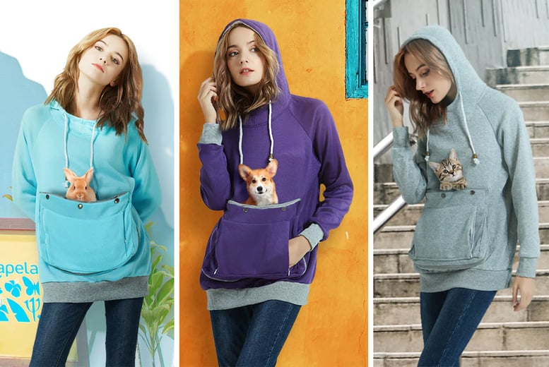 Hoodie with sales pet pouch