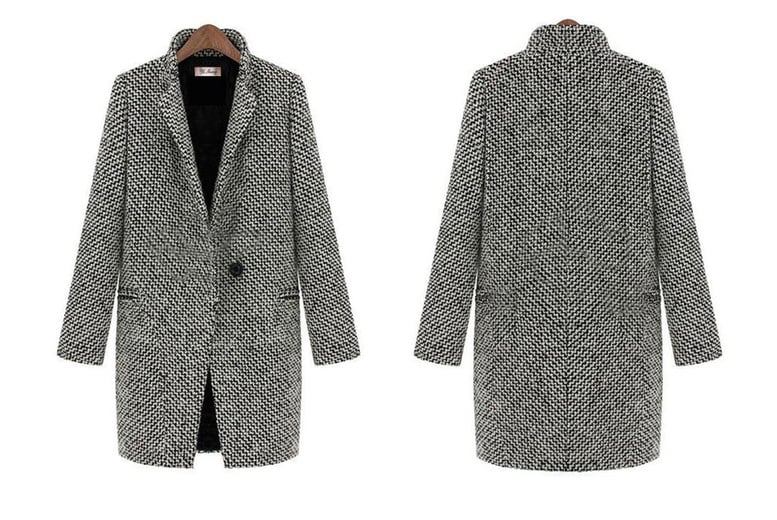 Tweed hot sale oversized coat