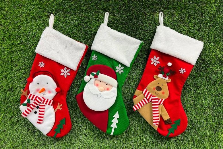 christmas stocking with santa