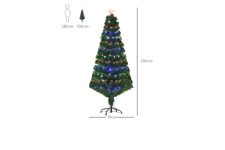 5ft-150cm-Fibre-Optic-Artificial-Christmas-Tree-6