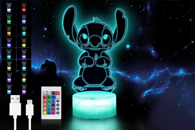 Stitch Night Light 3D Illusion Lamp Deal - LivingSocial