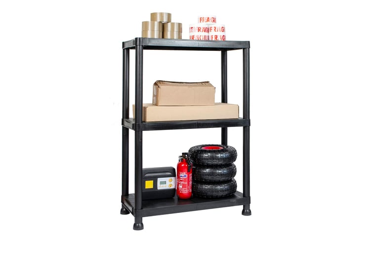 Black-3-Tier-Plastic-Shelving-Unit-Storage-Racking-Shelves-Garage-Warehouse-Shed-4