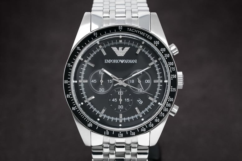 Emporio armani tazio clearance chronograph