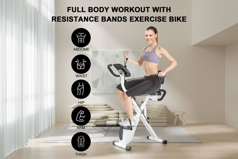 Folding magnetic discount exercise bike uk