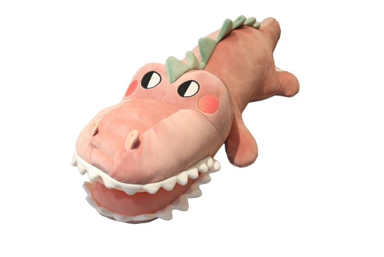 Funny pink crocodile plush • Magic Plush