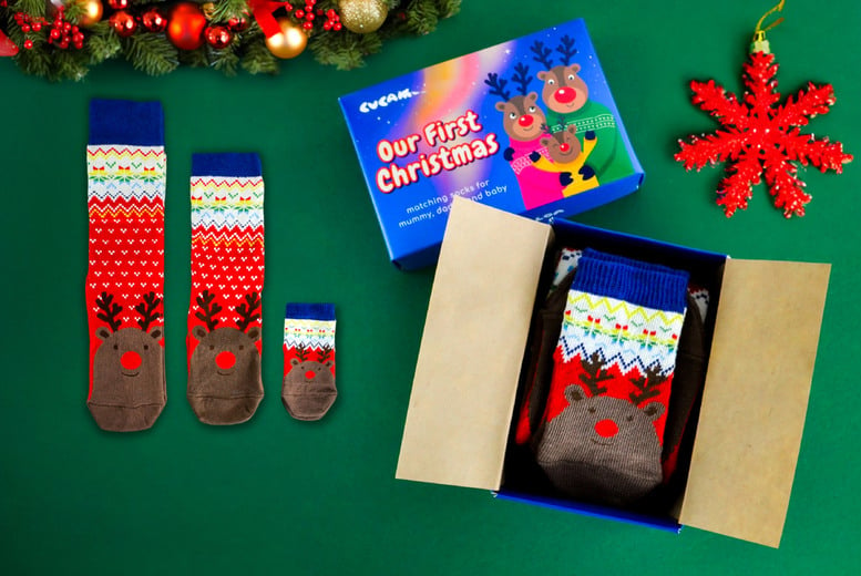 Our First Christmas Family Sock Bundle Deal - Wowcher