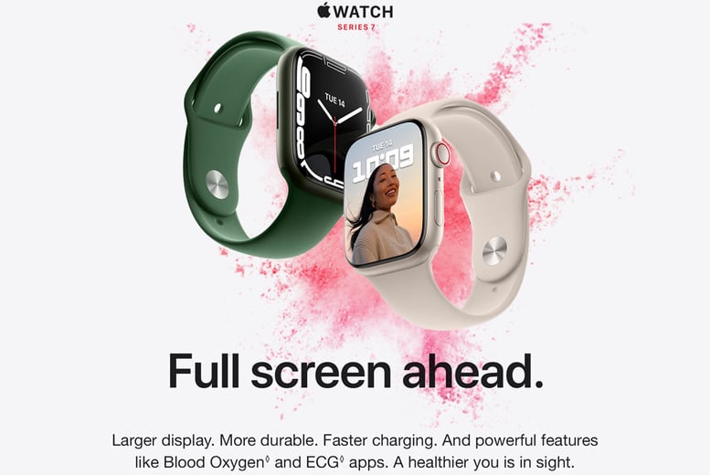 Apple Watch Series 7 41mm or 45mm WiFi - 5 Colours - LivingSocial