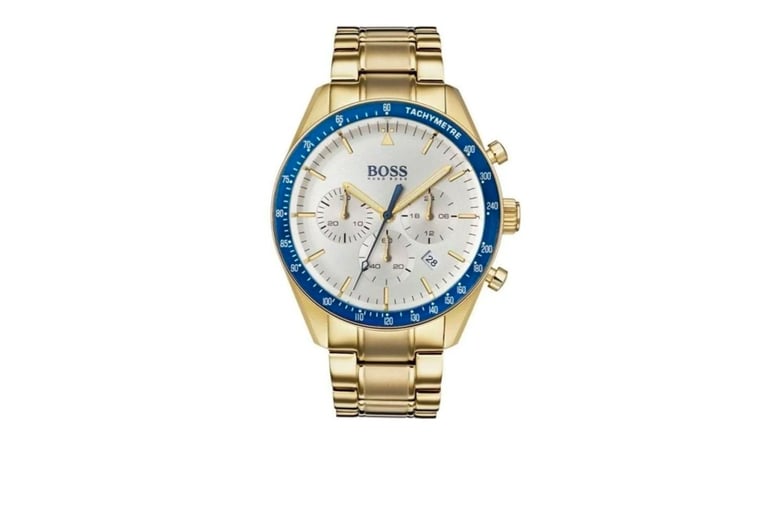 Silver and gold hugo store boss watch