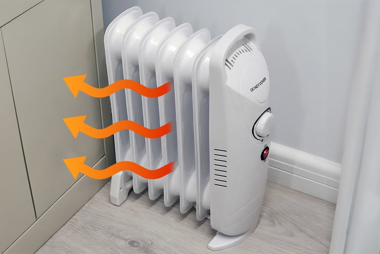 Portable 7 Fin Electric Space Heater Offer - LivingSocial