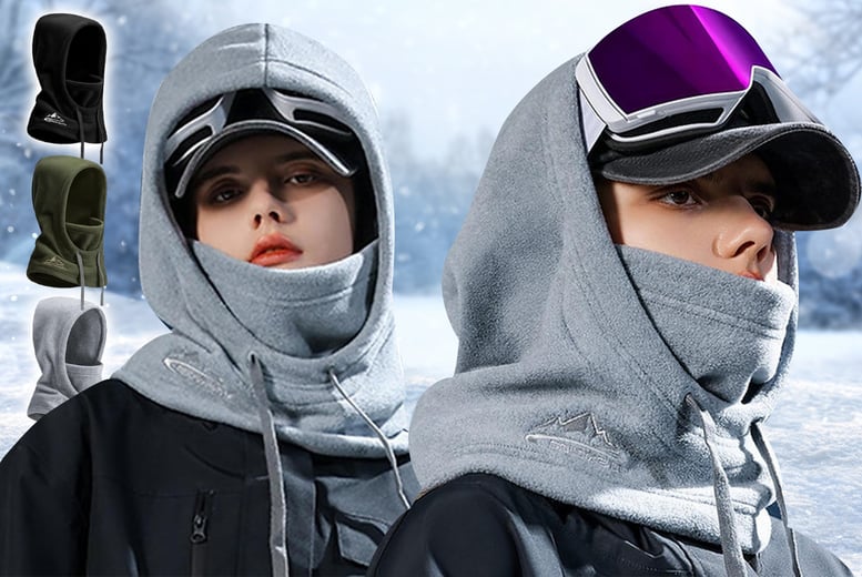 Thermal Windproof Fleece Ski Mask with Hood Hat Offer - LivingSocial