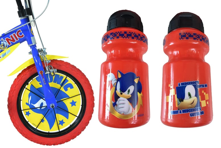 sonic the hedgehog bike with training wheels