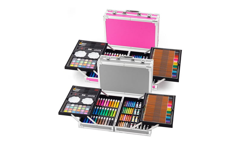 145pc Art Case - Pens, Pencils, Paints & More Deal - Wowcher