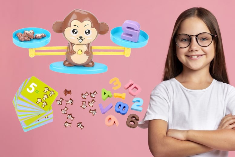 Monkey balance shop math game