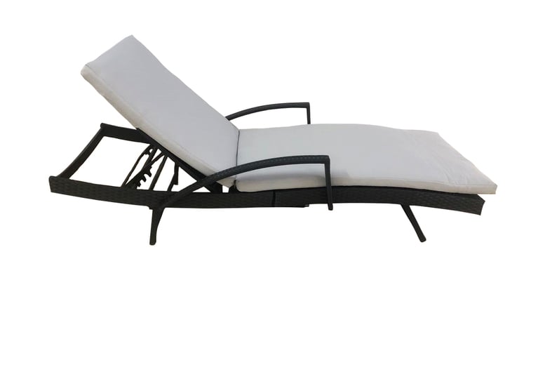 Rattan Sun Lounger with Cushion Deal Wowcher