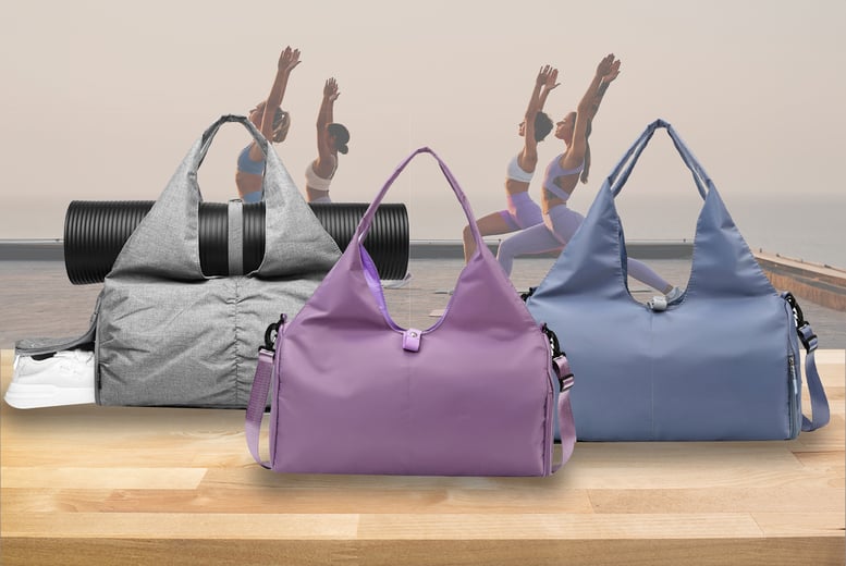 All-Purpose Yoga Gym Bag with Mat Strap Deal - Wowcher