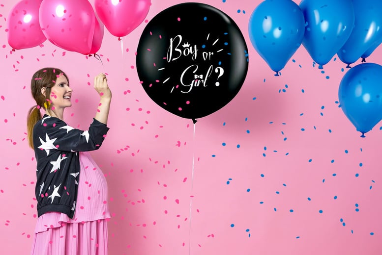 Make your gender reveal even more special by using Balloon Pop Confett