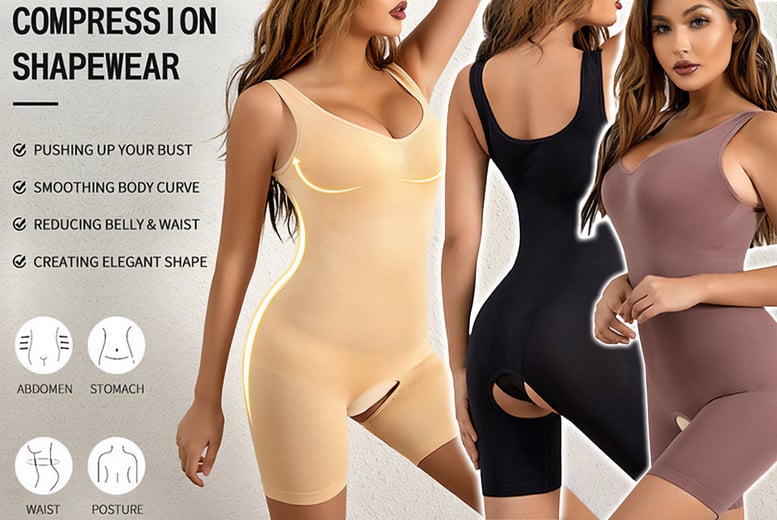 Women's Seamless One-Piece Body Shaper Underwear Deal - Wowcher