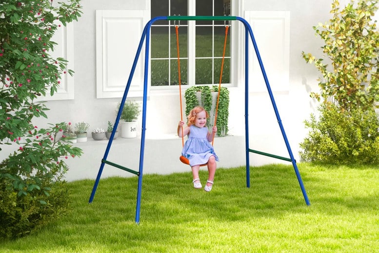 Swing set store metal frame