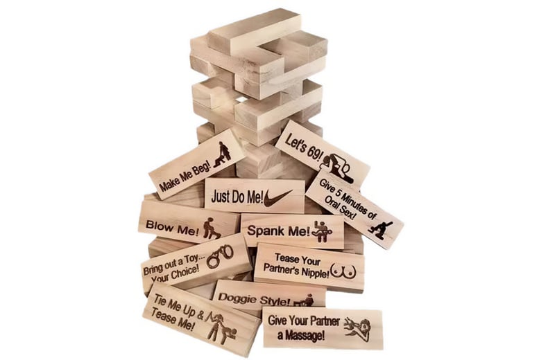 Naughty Couples Jenga Inspired Sex Tower Game Deal Wowcher 9300