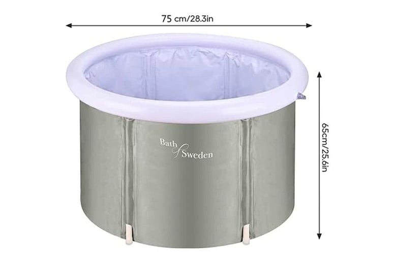 Elderflower & Berries Portable Bathtub for Adult - Large 56in Foldable Collapsible Tub - Ergonomically Designed for The Ultimate Relaxing Soaking