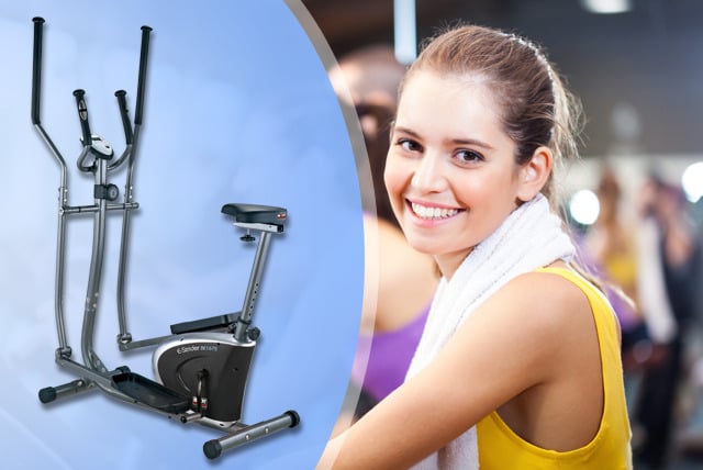 2 in 1 Home Cross Trainer Exercise Bike Wowcher