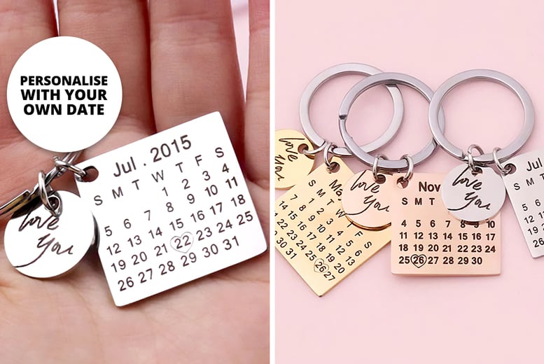 I love you hot sale calendar keychain