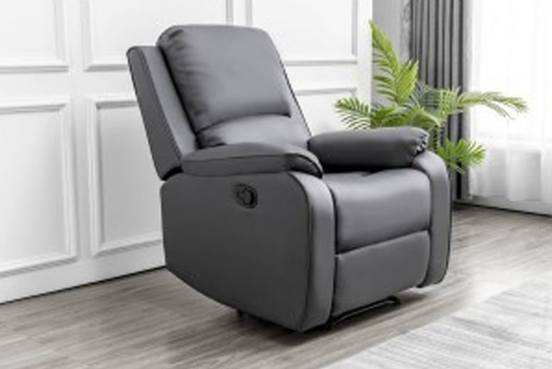 32136349-1-SEAT-ARMCHAIR-RECLINER-SOFA-IN-BONDED-LEATHER-GREY-2