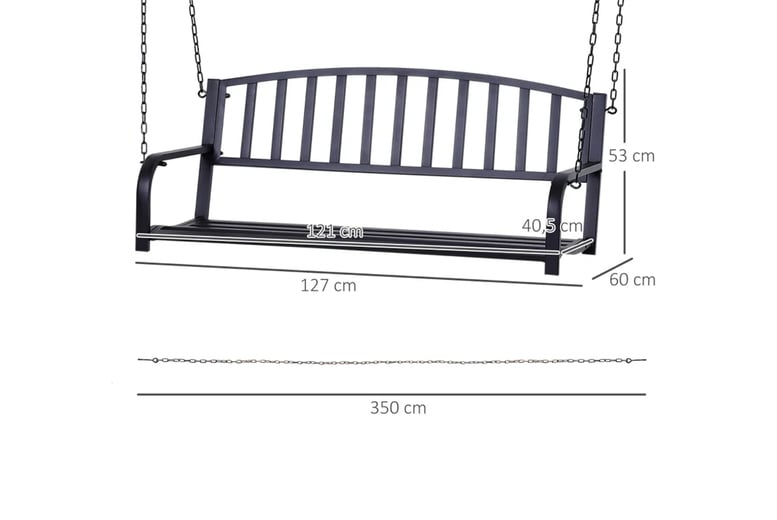 Metal shop swing chair