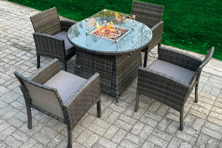 4 seater round rattan store garden furniture wowcher