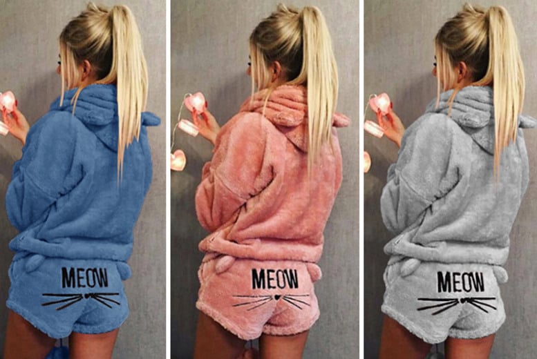 Women's Cosy Fleece Pyjama Set Offer - Wowcher